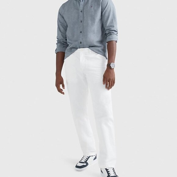 Tommy Hilfiger Custom Fit White Cotton Twill Pants Size 36 - Picture 1 of 12